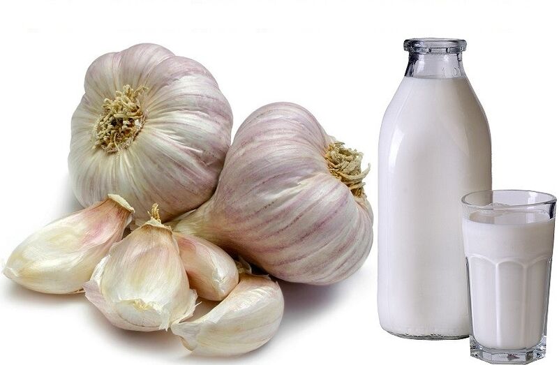 milk and garlic for deworming