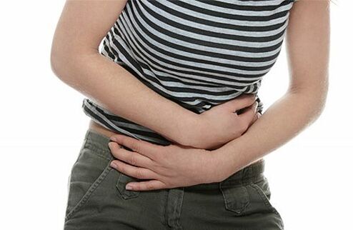 Stomach pain due to worms in the body